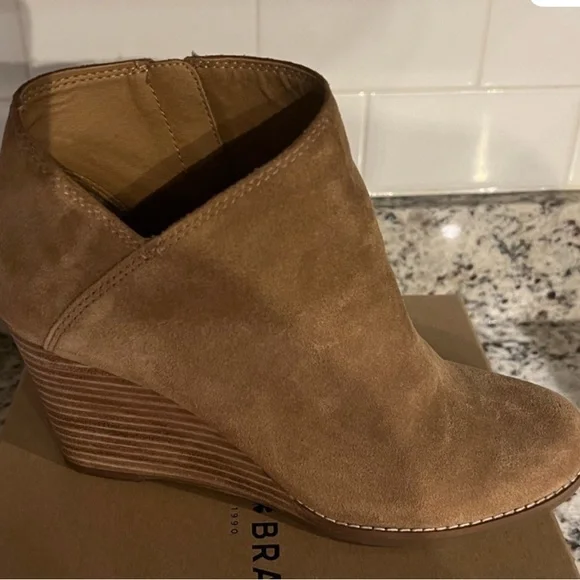 Lucky Brand Tan Suede Ankle Booties - Picture 3 of 4